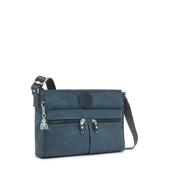 Kipling New Angie Crossbody Taske Mørkeblå Grå | DK 1194MQ